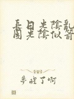 长日光阴乱作一团光阴似箭笔渺