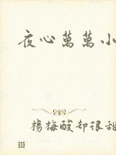 夜心万万小说