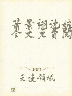 萧景翊沈婉小说全文免费阅读