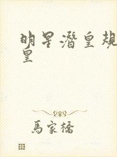 明星潜皇规则之皇