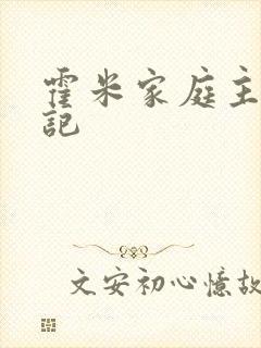 霍米家庭主妇日记