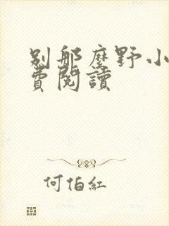 别那么野小说免费阅读