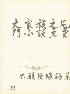 大家族之风流豪门小说免费阅读