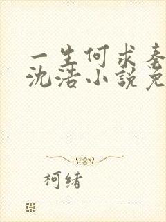 一生何求秦菲雪沈浩小说免费阅读全文封面