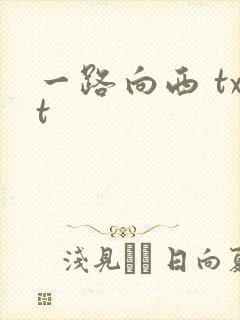 一路向西 txt