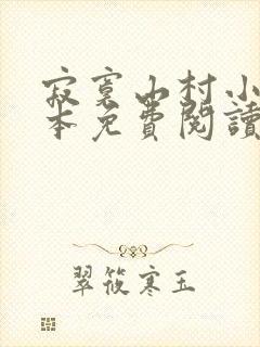 寂寞山村小说全本免费阅读