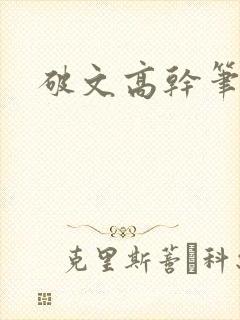 破文高干笔趣阁