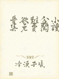 爱欲难分小说全集免费阅读