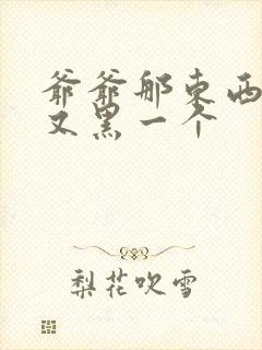 《爷爷那东西又大又黑一个》小说封面