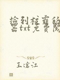 捡到校霸的遥控器txt免费阅读