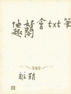 他好会txt笔趣阁