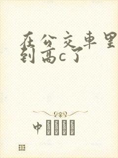 在公交车里c弄到高c了