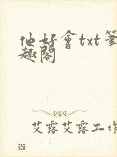 他好会txt笔趣阁