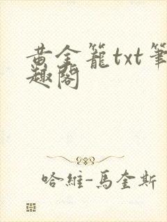 黄金笼txt笔趣阁封面