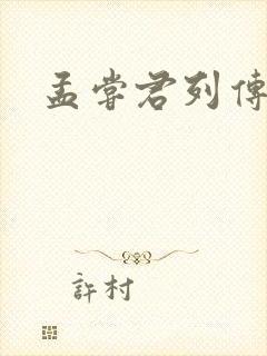 孟尝君列传封面