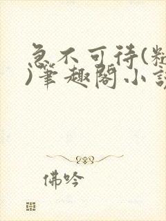 急不可待(糙汉)笔趣阁小说内容封面