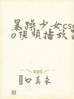 暴躁少女csgo视频播放器推荐