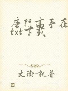 唐门高手在异世txt下载