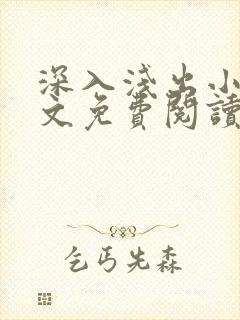 深入浅出小说全文免费阅读笔趣阁封面