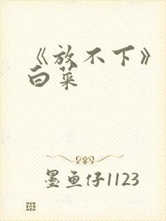 《放不下》半截白菜封面