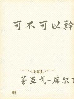 可不可以干湿你