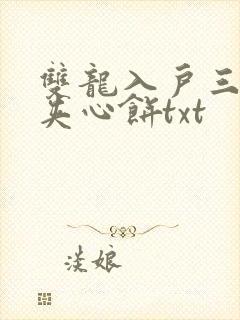 双龙入户三人行夹心饼txt