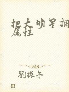 把大明星调成专属性