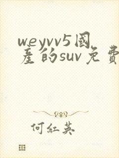 weyvv5国产的suv免费