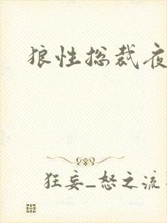 狼性总裁夜欢宠