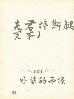 夫君摔断腿后(完本)