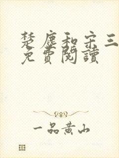 楚尘和宋三小姐免费阅读