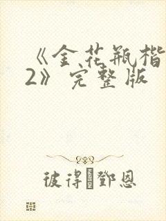 《金花瓶楷梅花2》完整版封面