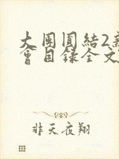 大团圆结2亲情会目录全文阅读视频