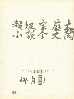 超级家庭大杂烩小说全文阅读