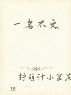 一名不文
