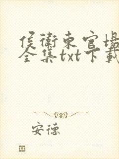 侯卫东官场笔记全集txt下载