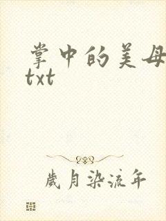 掌中的美母版主txt