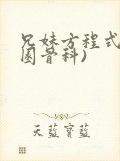 兄妹方程式(校园骨科)