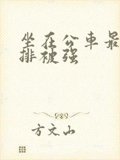 坐在公车最后一排被强