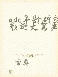 adc年龄确认欢迎大驾光临小说