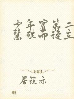 少年宾第二部珏慧破而后立封面