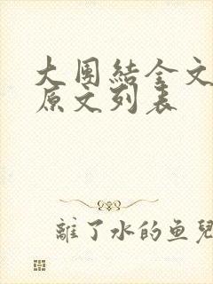 大团结全文阅读原文列表