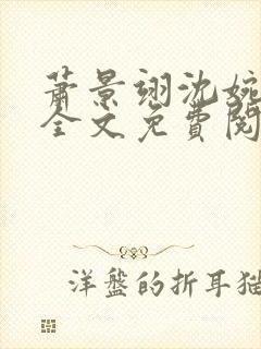 萧景翊沈婉小说全文免费阅读