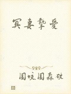 《冥妻挚爱》小说封面