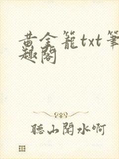 黄金笼txt笔趣阁