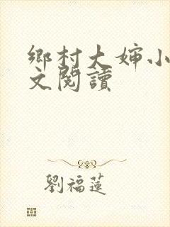 乡村大婶小说全文阅读