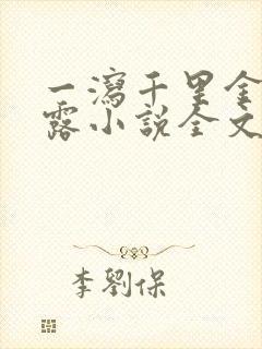 一泻千里金银花露小说全文免费阅读