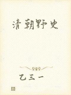 清朝野史