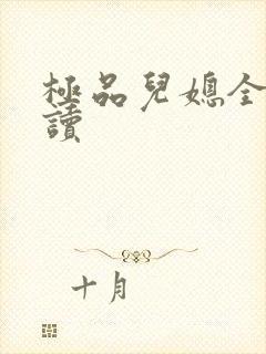 极品儿媳全文阅读封面