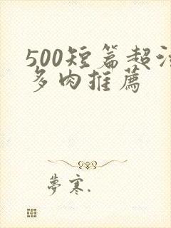 500短篇超污多肉推荐
